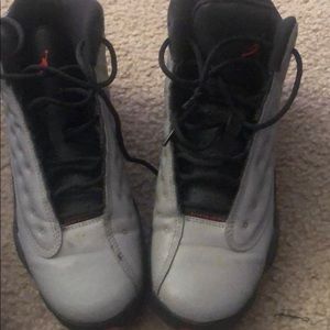 Gray and black Jordan’s